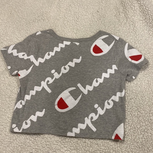 Gray Champion Heritage Logo Short-sleeve Crop Top - Picture 3 of 5